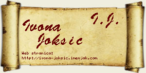 Ivona Joksić vizit kartica